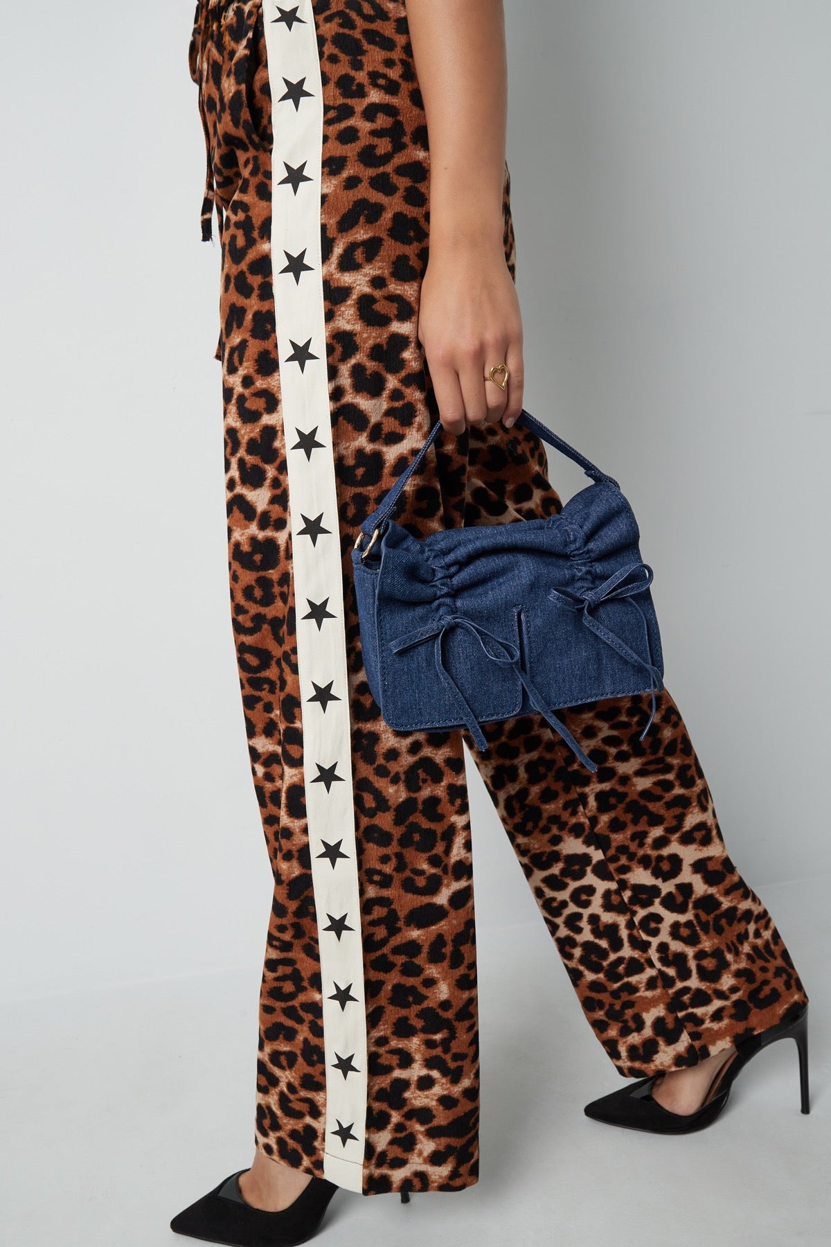 Wild Leopard Broek met Streep - Bruin