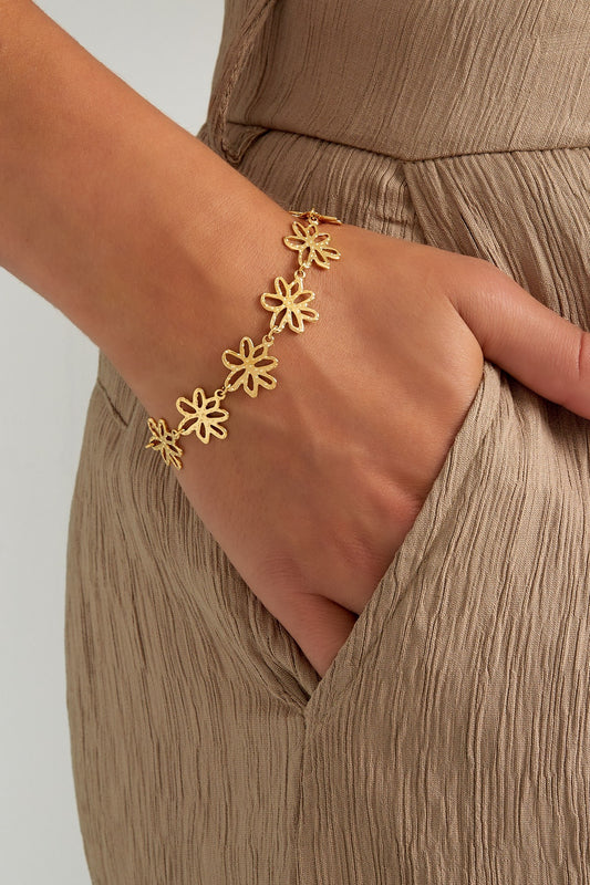 Flower Party Armband - Goud